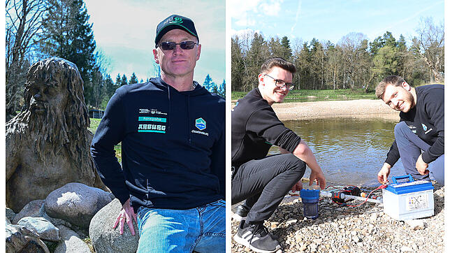 2700 Kilometer will Andreas Fath (links) die Donau hinab bis zur Mündung schwimmen. Die Wasserqualität spielt dabei eine große Rolle und ...