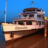 Das Motorenschiff (MS) Schwaben wird Passagiere zwischen den BSB-Häfen Konstanz und Meersburg transportieren.