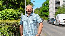 Clemens Menge wohnt seit Jahren schon im Königsbau. Er kann sich nicht vorstellen, noch mal wo anders in Konstanz zu wohnen.