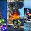 (Archivbilder) Diese Einsätze hielten die Feuerwehr 2024 in Atem. Unter den 1278 Einsätzen waren folgende dabei (von links): Der ...