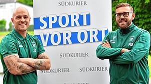 Verhalten optimistisch: Die Sportchefs Julian Jäger (links) und Michael Quaß sind zuversichtlich, dass beim SV Herten die Abgänge ...