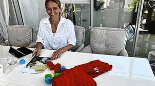 Carola Sättele bereitet das spielerische Material zum Thema Blutkreislauf auf. Am 20. September macht sie beim Weltkindertag in Hüfingen ...