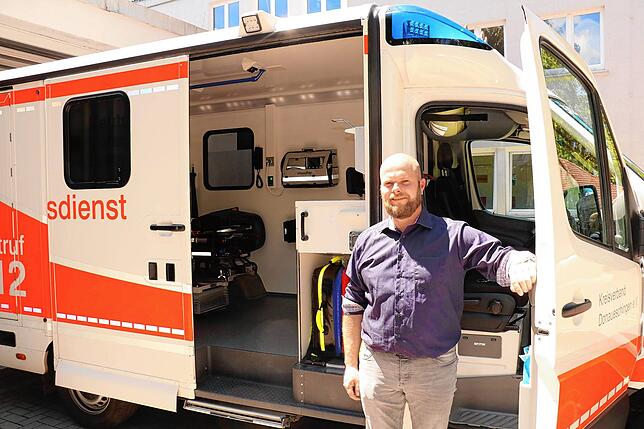 Tobias Hauschel leitet den Rettungsdienst beim DRK-Kreisverband Donaueschingen. Das Archivbild wurde im Sommer 2020 aufgenommen.