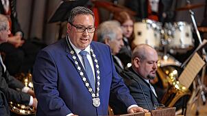 Appelliert beim Neujahrsempfang an die Mooser Büger, sich weiterhin ehrenamtlich zu betätigen: Bürgermeister Patrick Krauss.