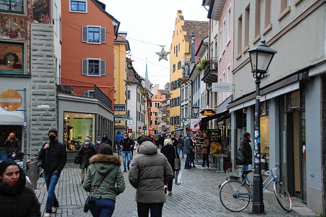 Bild 16: Der erste Adventssamstag in Konstanz: So wenige Menschen haben Sie zur Weihnachtszeit garantiert noch nie in der Innenstadt gesehen