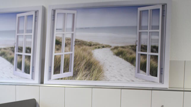Welche Kita kann damit aufwarten: Strandblick in den Kinder-Toiletten.