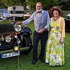 Christa und Robert Walter aus Goldbach waren mit einem Rolls Royce Baujahr 1933 in Ludwigshafen.