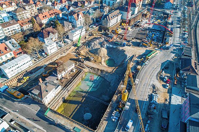 Die Dimensionen der Cano-Großbaustelle werden immer deutlicher, nachdem fast das ganze Areal frei geräumt wurde.