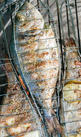 Fisch zu grillen, ist nicht kompliziert: Er kann im Ganzen auf den Rost gelegt werden.