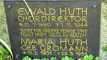 Erst 1949 konnte der Leichnam von Ewald Huth nach Villingen überführt und auf dem Friedhof beigesetzt werden.