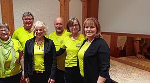 Ehrung für Dagmar Beese (20 Jahre), Guido Burkhardt (15), Julia Kelz und Wolfgang Schmidle (20), Liana Hapig und Heike Salewski (10 ...