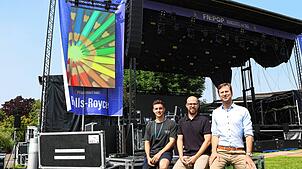 Freuen sich auf die Open-Air-Konzerte direkt am Bodenseeufer (von links): Jens Buck (Vaddi Concerts), GZH-Leiter Matthias Klingler und ...