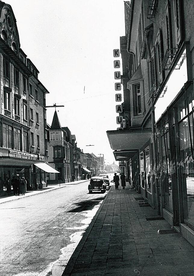 Die Scheffelstraße im Jahr 1952.