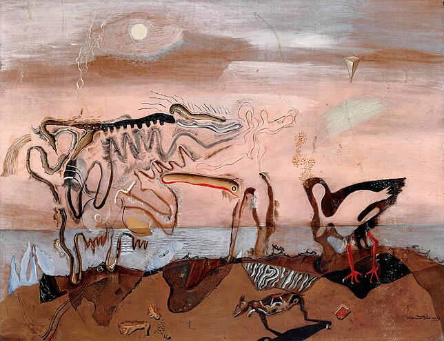 Salvador Dalí: „La vache spectrale“, 1928, Öl auf Sperrholz.