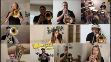 Sie geben alles: Die Musiker der Mix-Lumpenkapelle &bdquo;Lääätz Fääätz&ldquo; aus Frickingen, Altheim und Wintersulgen drehten ihr ...