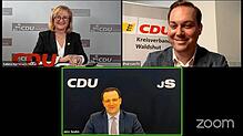 Gut gelaunte Runde: Sabine Hartmann Müller und Felix Schreiner unterhielten sich am Freitag mit Gesundheitsminister Jens Spahn &ndash; ...