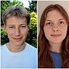 Moritz Rudolph (links) und Maria Berger (Mitte) dürfen dieses Jahr erstmals Wählen. Am Hegau-Gymnasium werden sie von Lehrer Till Seiler ...