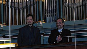 Foto: Cornelia LiebweinZwei musikalische Meister Matthias Flierl (links) und Clemens Losch.