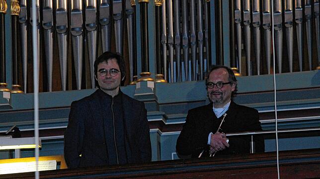 Foto: Cornelia LiebweinZwei musikalische Meister Matthias Flierl (links) und Clemens Losch.