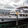 Das MS &bdquo;Karlsruhe&ldquo;, hier auf einem Archivbild während eines Umbaus, war am Wochenende Ziel eines Einbrechers am Konstanzer ...