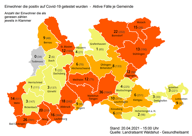 Bild 10: Ticker-Archiv (19): Die aktuellen Entwicklungen am Hochrhein und im Südschwarzwald vom 7. bis 30. April