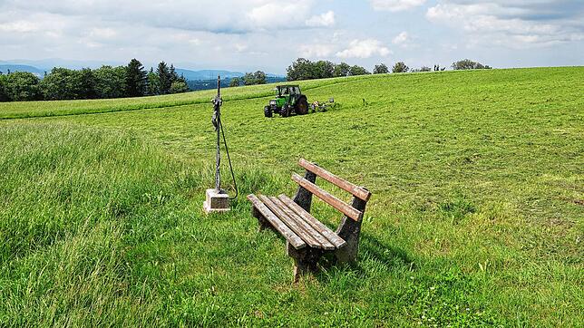 Blick auf eine Wiese im Gebiet Hoheneck zwischen Hottingen, Hogschür und Oberwihl. Hier sollen 90 Hektar als Vorranggebiet zur ...
