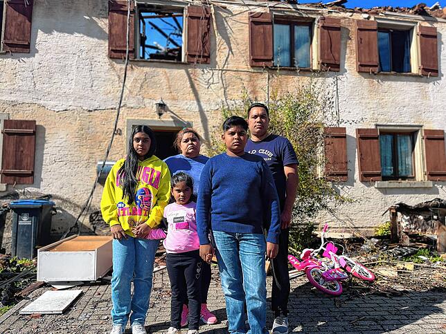Familie Bhatti hat bei dem Brand in Billafingen ihr Hab und Gut verloren.