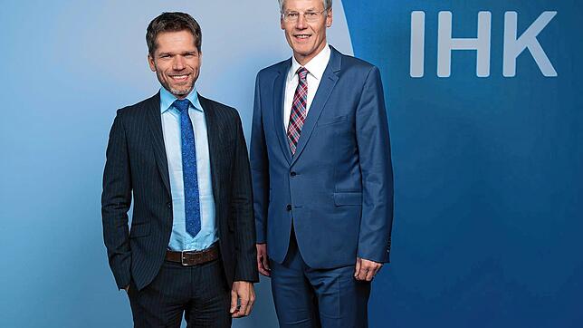 IHK-Präsident Martin Buck (links) und IHK-Geschäftsführer Peter Jany haben einen offenen Brief an die Mitgliedsunternehmen der ...