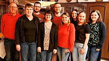 Die Tennenbronner Pfrieme-Stumpe ehren ihre treuen Mitglieder (von links): Jürgen Wald, Sabine Roschinski, Stefan Ketterer, Andrea ...