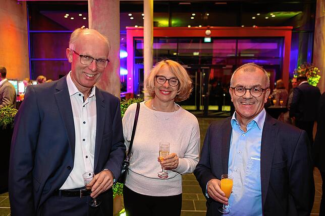 Markus Schönle (links) war 24 Jahre lang Vorsitzender des Blasorchesters der Stadt Singen und ist Vorsitzender des Bezirks Hohentwiel im ...