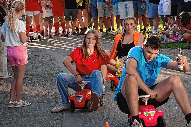 Ohne nicht vorstellbar: Ein Bobbycar-Rennen gehört einfach zu einem Rüßwihler Dorffest dazu.