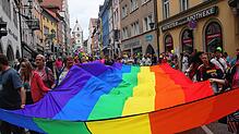 Bild : Der Überlinger CSD in Bildern, und dazwischen eine kleine Gruppe AfD