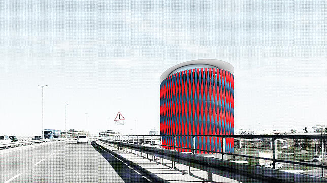 Eine von zwei Möglichkeiten. In diesem Entwurf verwendeten die Architekten des Büros Sauerbruch Hutton für die Außenhaut eine textile ...