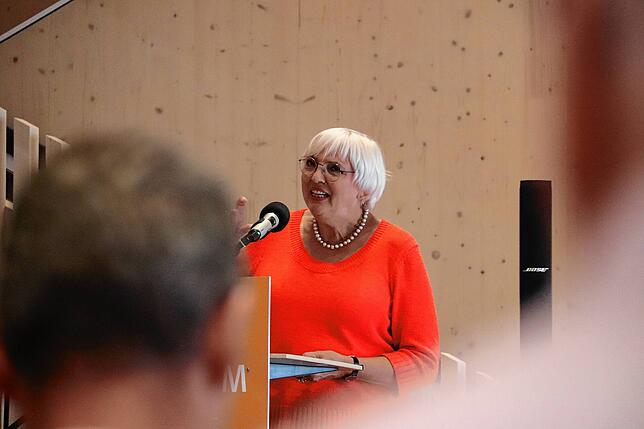 Claudia Roth (Staatsministerin für Kultur und Medien der Bundesrepublik Deutschland) bei ihrer Rede.