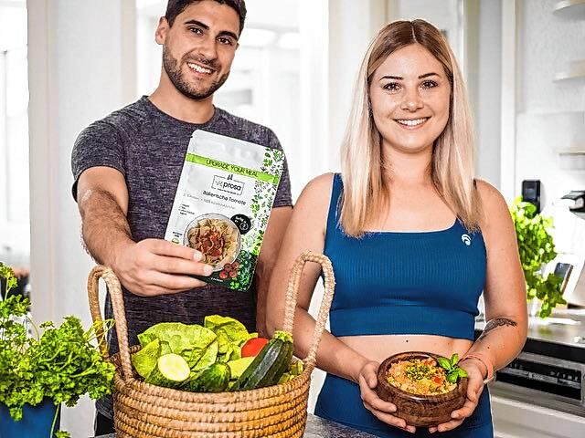 Alissa Nönninger & Dominik Kübler von Veprosa haben proteinreiche Sportlernahrung erfunden.