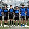Die FV-Neuzugänge und Trainer (von links): Björn Hermes (Trainer 2. Team), Andreas Dold (Co-Trainer 2. Team), Tim Reinke, Timo Günter, ...
