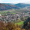 Der Ortsteil Stahringen von der Homburg aus gesehen. Hier haben Elektrifizierung und Ausbau der Bodenseegürtelbahn die größten ...