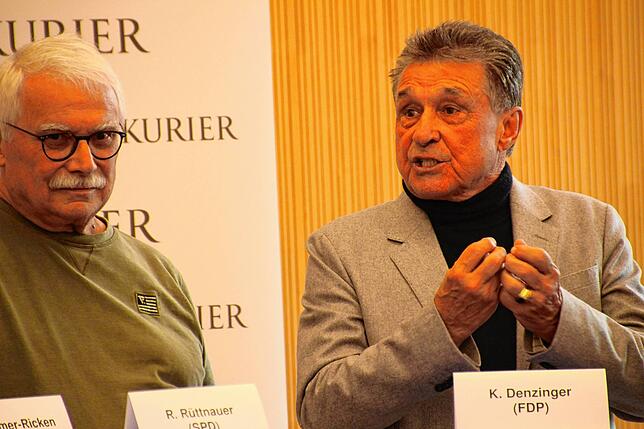 Rolf Rüttnauer (SPD) und Klaus Denzinger (FDP).
