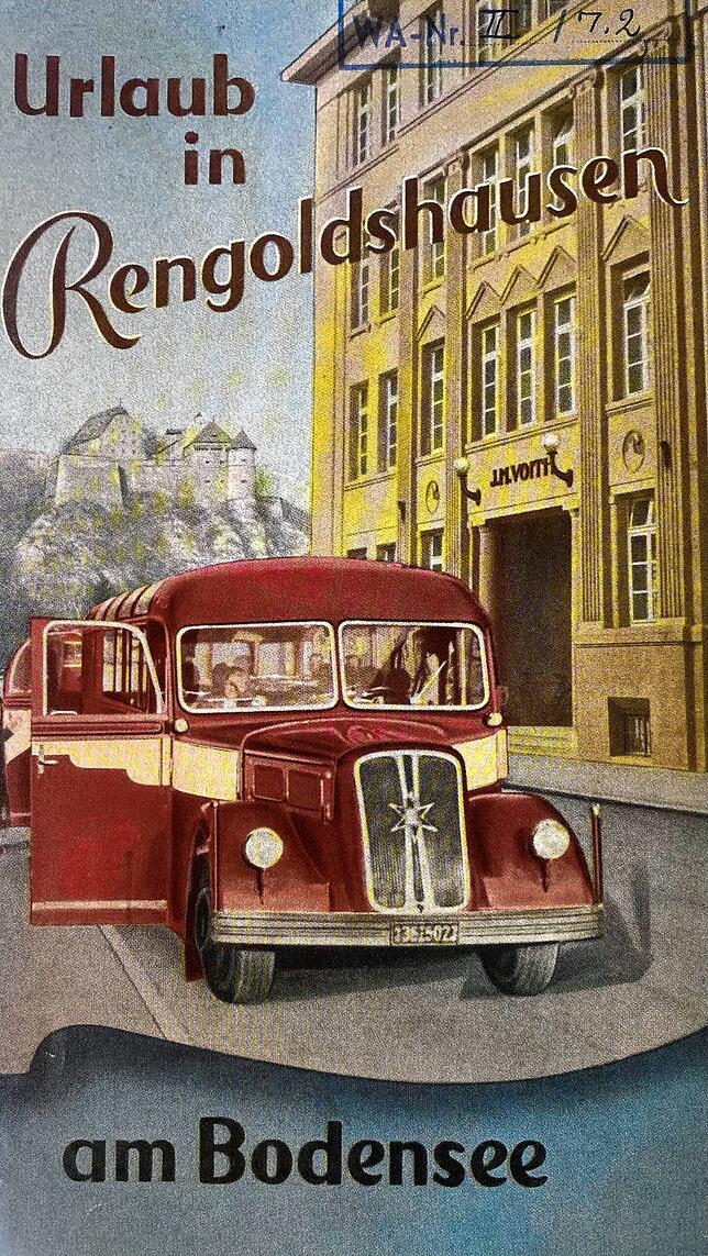 Werbung für das Erholungsheim Rengoldshausen um 1950.