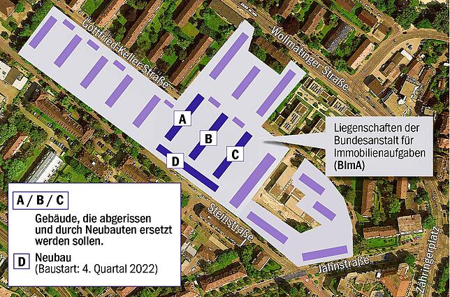 Bild 1: Wann die Neubau- und Abrissarbeiten bundeseigener Wohnblöcke in Konstanz starten &ndash; und was die Miete dann kosten soll