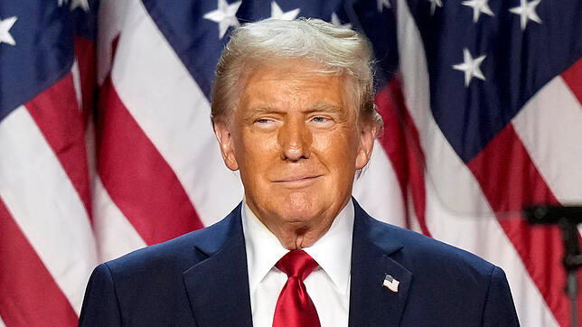 Donald Trump bei einer Wahlparty am 6. November 2024 in West Palm Beach, Florida. Am 20. Januar wird er als Präsident vereidigt.