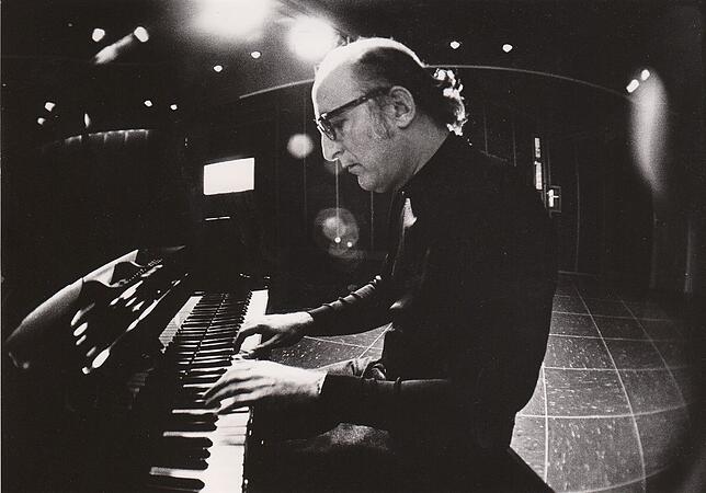 Friedrich Gulda, Ausnahmepianist im Klassik- und Jazzbereich zuhause, im Villinger MPS-Studio.
