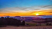 Sonnenaufgang über der Hegaulandschaft