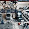In Blick in die Produktionshalle von Hymer.