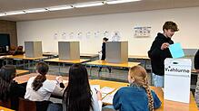 Juniorwahl am Georg-Büchner-Gymnasium in Rheinfelden. Bild: Gymnasium