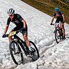 Im Schnee: Janine Schneider aus Klettgau-Bühl wurde hervorragende Dritte in der Frauen-Konkurrenz beim Engadin Bike Giro.