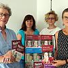 Eva-Maria Zuber (von links, Vorsitzende des Vereins Frauen- und Kinderschutzhaus Kreis Waldshut), Christine Schulz (Mitarbeiterin im ...