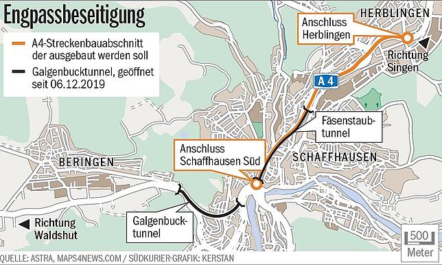 Bild 1: Nach Fertigstellung des Galgenbucktunnels: Schaffhausen nimmt das nächste Tunnelprojekt in Angriff