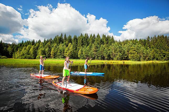 Stand-Up-Paddeln auf dem Windgfällweiher.