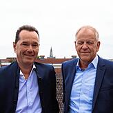 Ralph Buser (links) und Winfried Lang sind im Vorstand des Spar- und Bauvereins Konstanz. Die Wohnbaugenossenschaft gehört mit mehr als ...